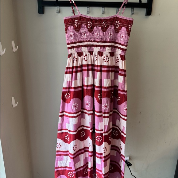 Madewell Dresses & Skirts - Madewell Pink & Dark Pink Floral Smocked Mini Dress